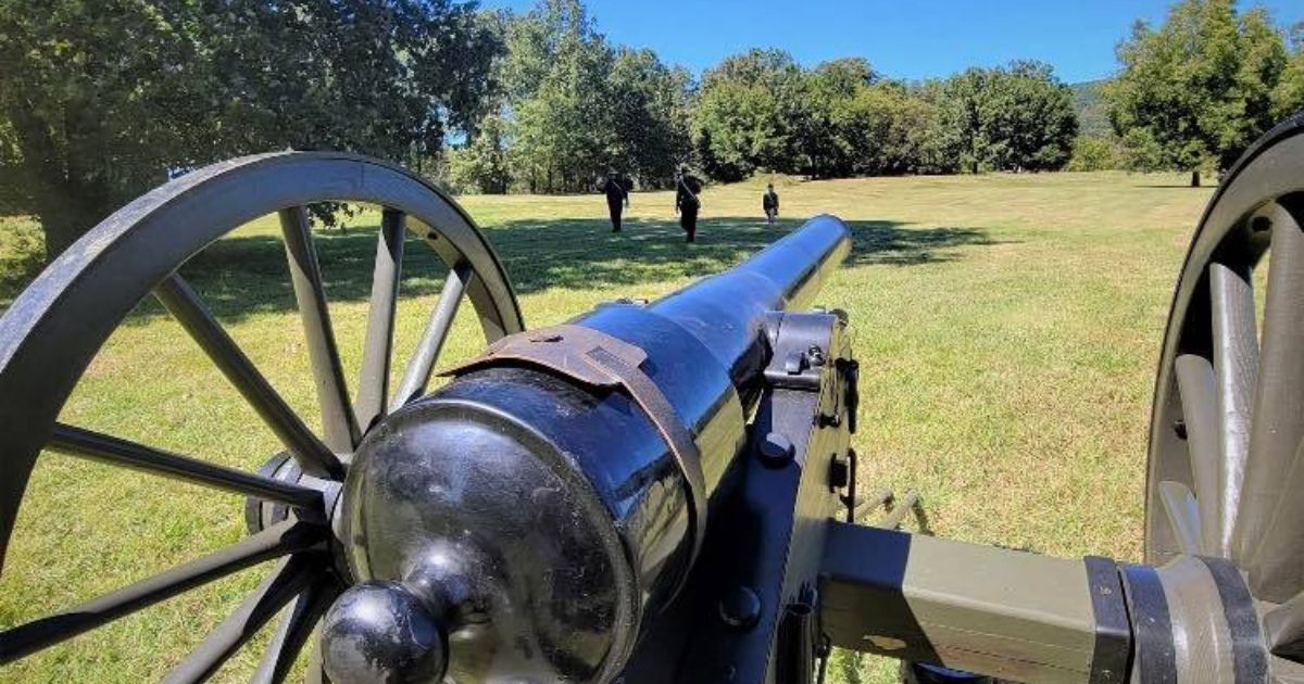 Civil War cannon at Fort Harker